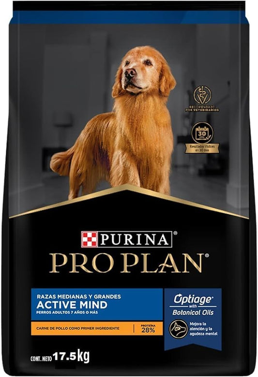 Purina Pro Plan Active Mind Adulto Raza Mediana Sabor Pollo 17.5Kg