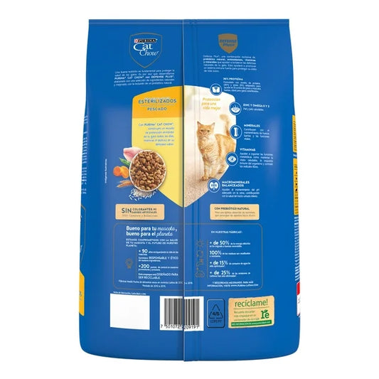 Purina Cat Chow Esterilizados Sabor Pescado con Defense Plus+