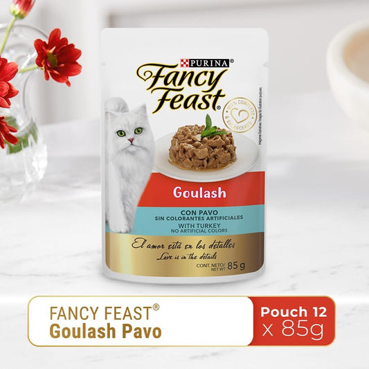 Purina Fancy Feast Goulash Adulto Todos los Tamaños Sabor Pavo 12pack de 85g