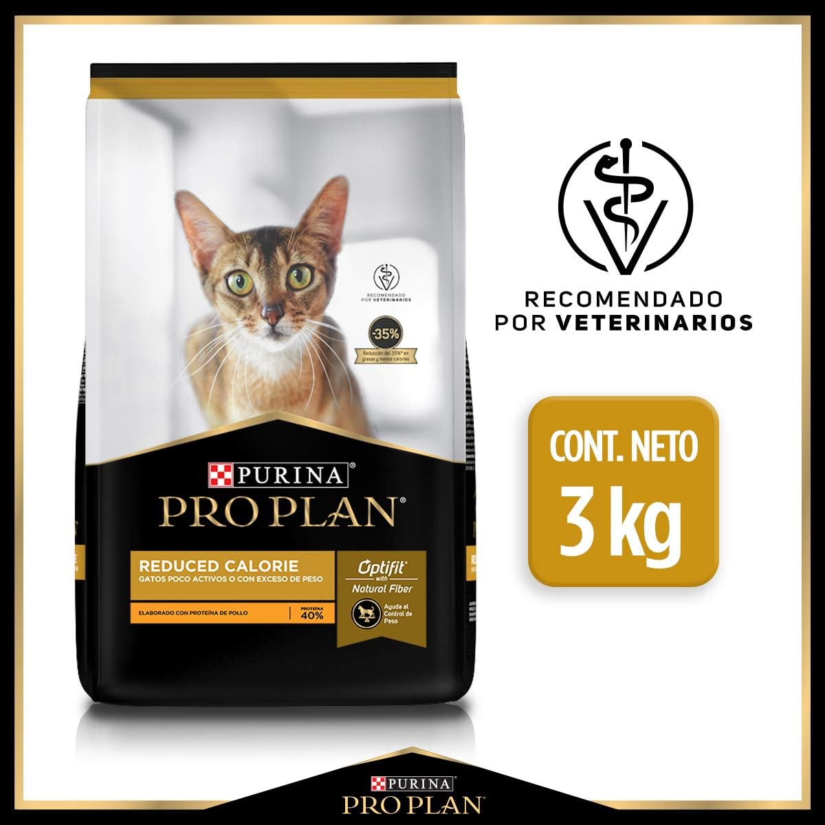 Pro Plan Calorie Optifit, 3 kg, Amarillo
