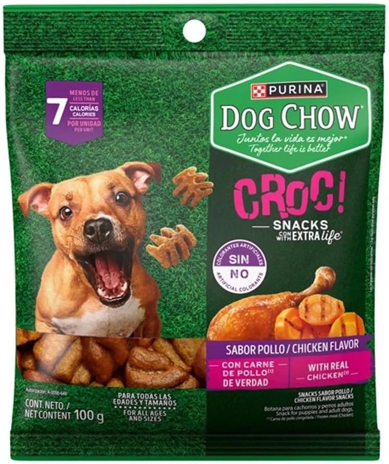 Snacks para Perro Dog Chow Croc 100G para Todos LOS TAMAÑOS Y Edades
