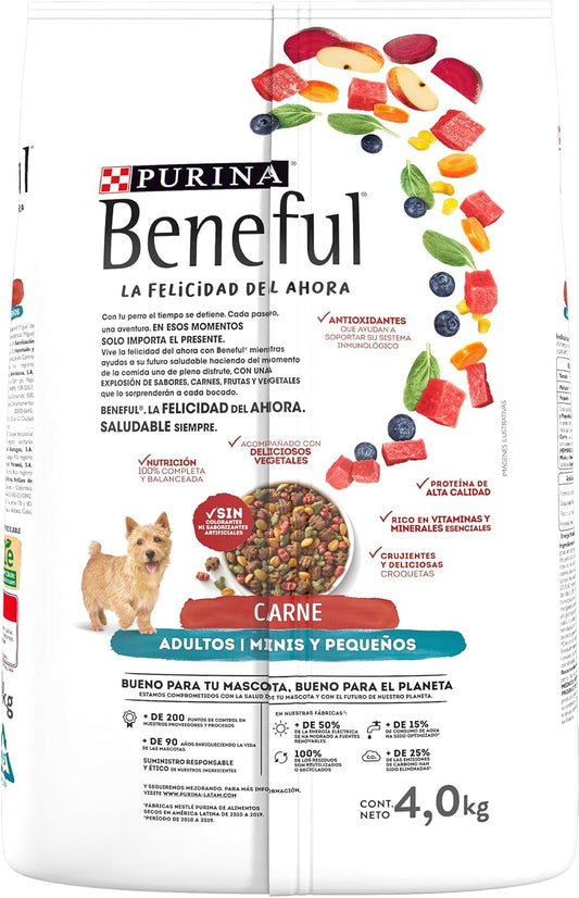 Purina Beneful Adulto Raza Minis Sabor Carne 4Kg