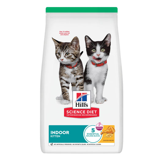 Hill's Science Diet Kitten Indoor, Croquetas para Gatito De Interior, Sabor Pollo 1.6Kg