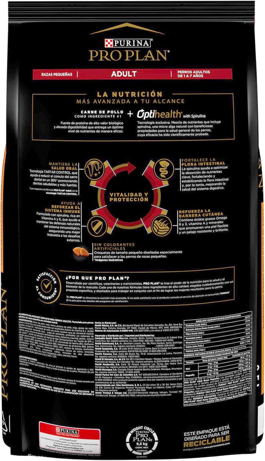 Purina Pro Plan Adulto Raza Pequeña Sabor Pollo 9.5Kg