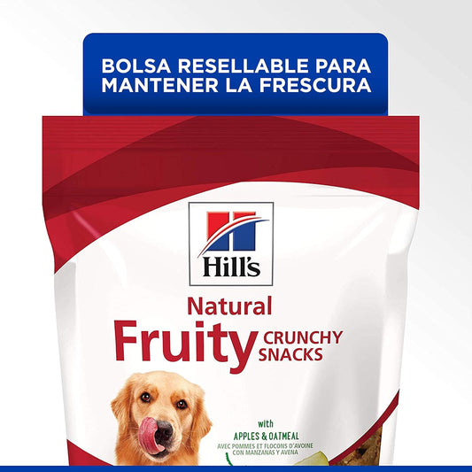 Hill's Natural Fruity Crunchy Snacks, Premios para Perro con Manzana Y Avena para Perro 230G