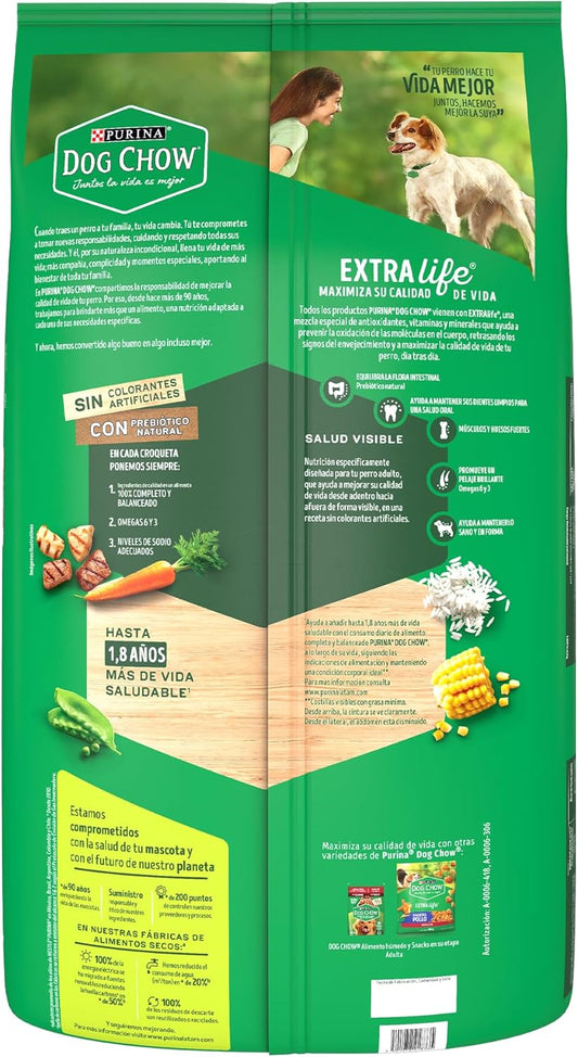 Purina Dog Chow Adulto Todos los tamaños Sabor Carne y Pollo 18Kg