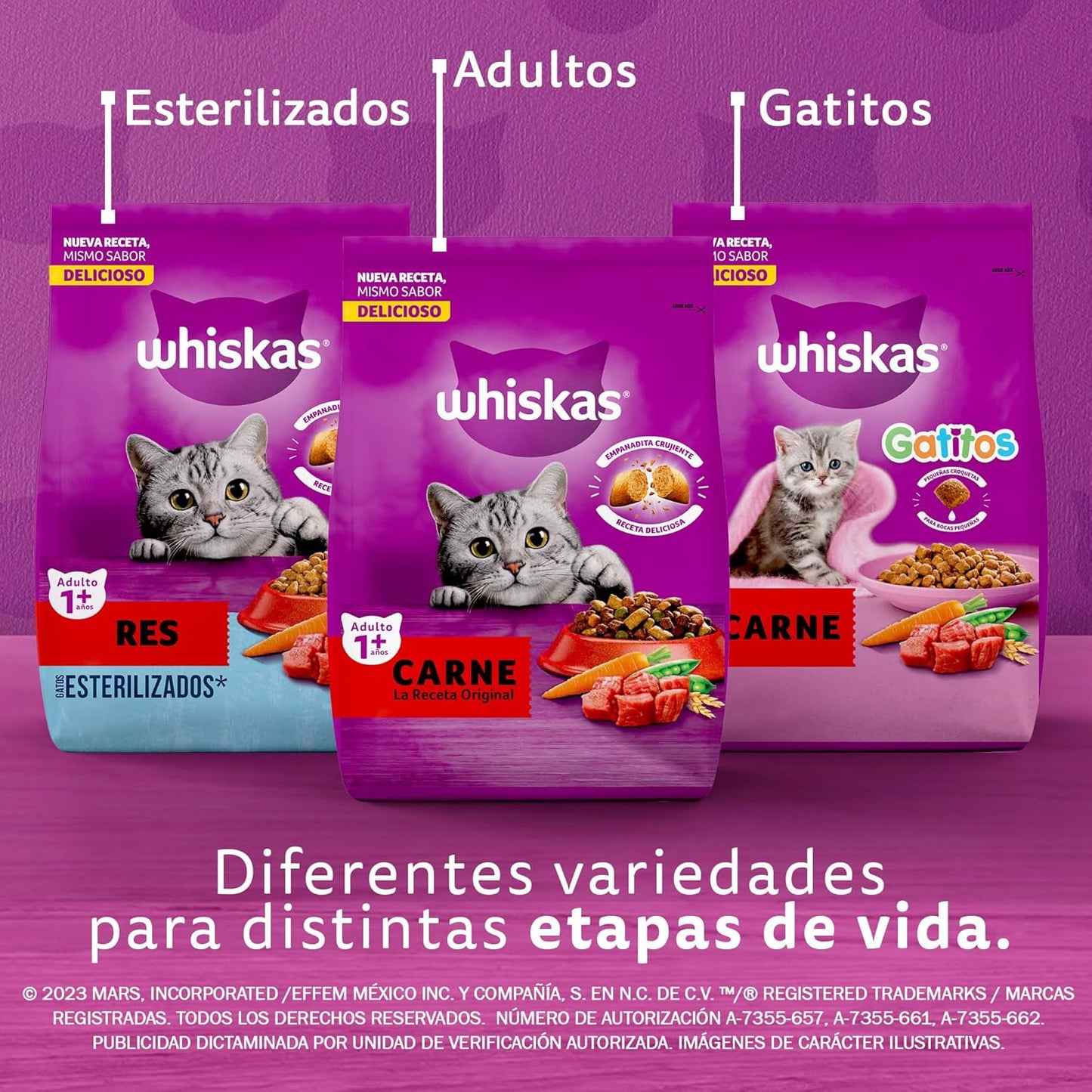 WHISKAS - Croquetas para Gato 9 kg, Carne, Sabor Original, Seco, Cuidado Urinario, con Omega 6 y Aminoácidos