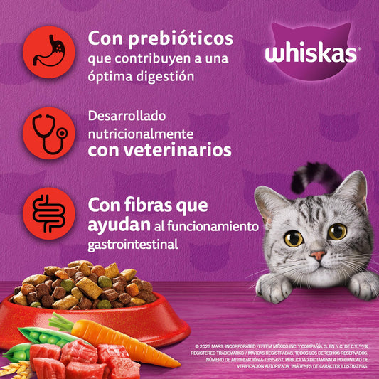 Whiskas Comida para Gatos Croquetas Carne Original Seco, 3 kg