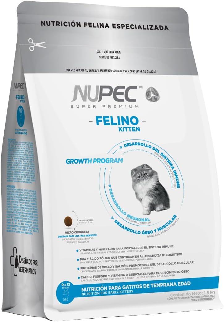 Nupec Alimento Seco para Gatito, 1.5 kg, 1 Pack