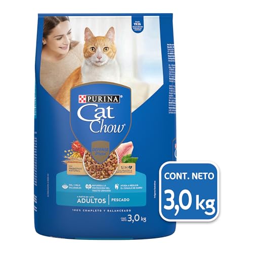 Purina Cat Chow Adulto Todos los Tamaños Sabor Pescado 3Kg