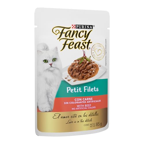 Purina Fancy Feast Petit Fillet Adulto Todos los Tamaños Sabor Carne 12pack de 85g