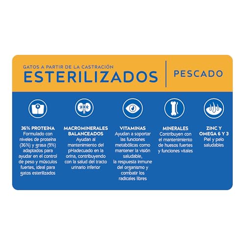 Purina Cat Chow Adulto Esterilizado Todos los Tamaños Sabor Pescado y Mariscos 1.5Kg