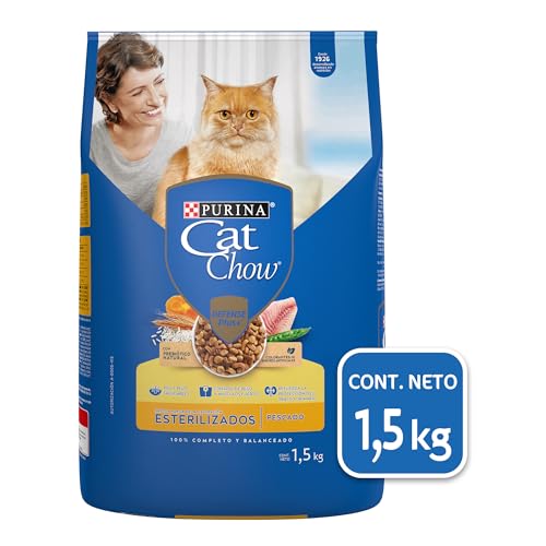 Purina Cat Chow Adulto Esterilizado Todos los Tamaños Sabor Pescado y Mariscos 1.5Kg