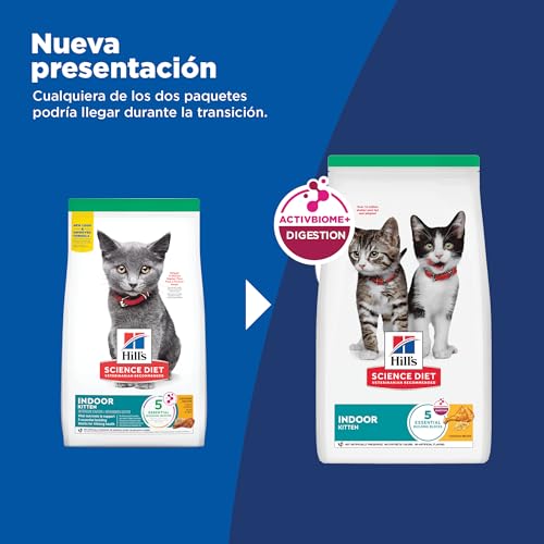 Hill's Science Diet Kitten Indoor, Croquetas para Gatito De Interior, Sabor Pollo 1.6Kg
