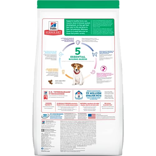 Hill's Science Diet Small Bites Puppy, Croquetas para Perro Cachorro Raza Pequeña Sabor Pollo 2Kg