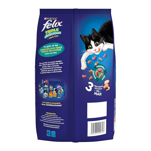 Purina Felix Adulto Triple Delicious Granja Pollo/Pavo/Carne 10Kg