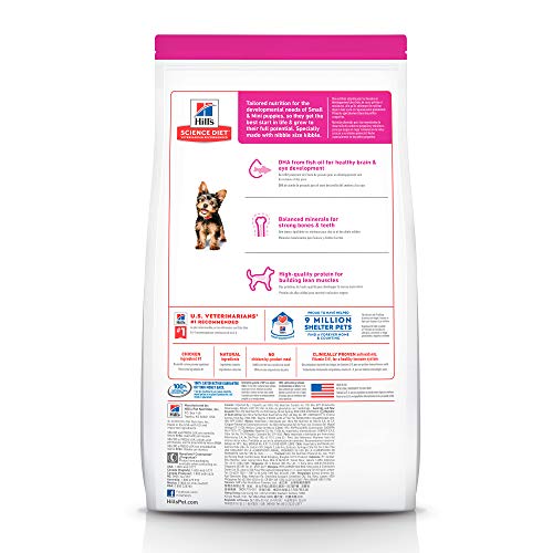 Hill's Science Diet Small & Mini Puppy, Croquetas para Perro Cachorro De Raza Pequeña Y Mini, Sabor Pollo 2Kg