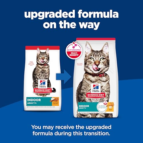 Hill's Science Diet Adult 7+ Indoor, Croquetas para Gato Senior De Interiores, Sabor Pollo 3.2Kg