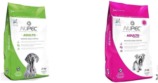 Nupec Croquetas para Perros, Adulto, Sabor a Carne, 15 kg (Empaque Puede Variar) +, Croquetas para Perros, Adulto Razas Pequeñas, 8 kg, El empaque Puede Variar