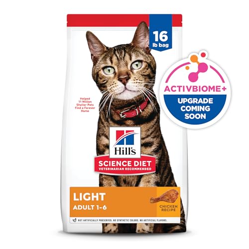 Hill's Science Diet Light, Croquetas para Gato Adulto Bajas En Calorias, Sabor Pollo 7.3Kg