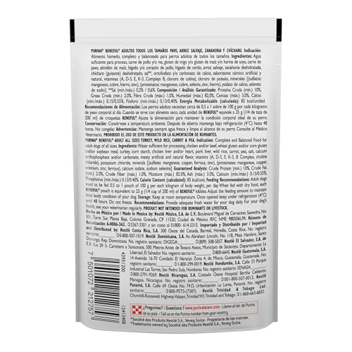 Purina Beneful Adulto Todos los Tamaños Sabor Pavo y Arroz 24pack de 100g