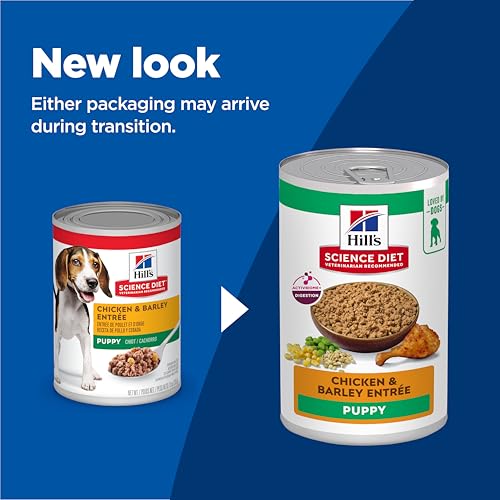 Hill's Science Diet Puppy, alimento humedo en Lata para Perro Cachorro Sabor Pollo 369g