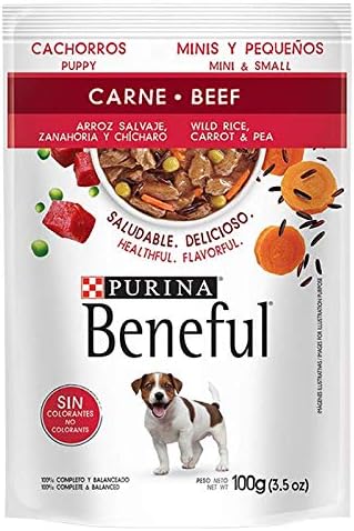 Purina Beneful Adulto Raza Minis y Pequeñas Sabor Carne y Arroz 20pack de 100g