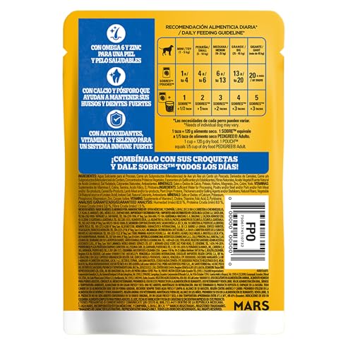 Pedigree - Sobres para Perro, Sabor Cordero en Filetes, con Ingredientes Naturales, Proteínas y Fibra, 24 Sobres, 100g c/u