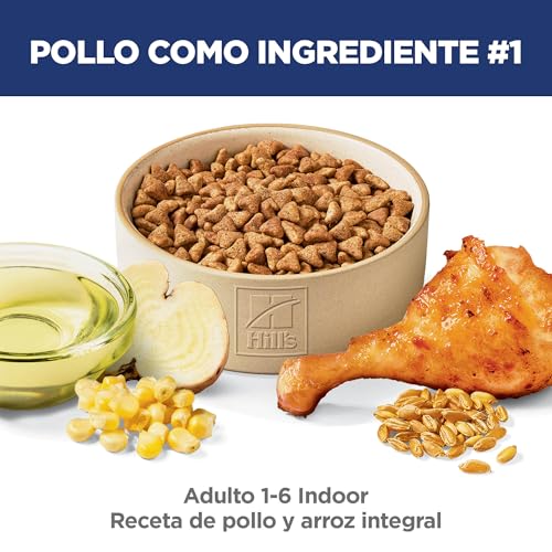 Hill's Science Diet Indoor, Croquetas para Gato Adulto De Interiores Sabor Pollo 7Kg
