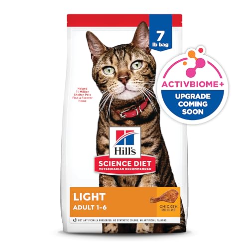 Hill's Science Diet Light, Croquetas para Gato Adulto Bajas En Calorias, Sabor Pollo 7.3Kg