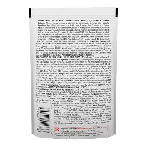Purina Beneful Adulto Raza Minis y Pequeñas Sabor Codero y Arroz 20pack de 100g