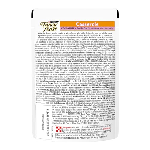Fancy Feast Casserole Adulto Atún y Salmón 12x85g