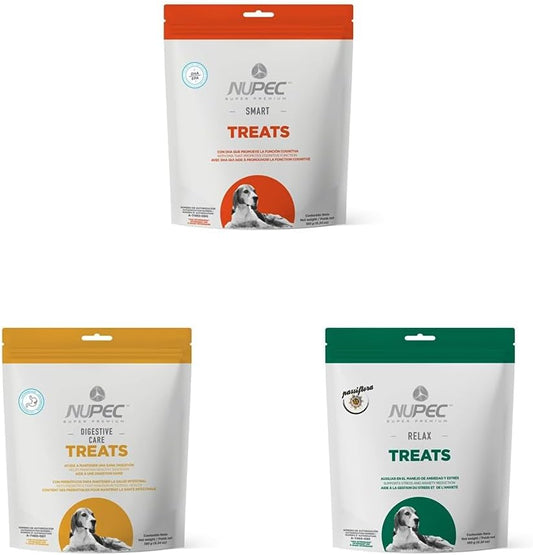 Nupec PENU7139 Smart - Premio para Perros, 180 Gr, Producto Surtido + PENU7136 - AAAAAA Premio para Perros Digestive Care, 180 Gr + PENU7138 - AAAAAA Premio para Perros Relax, 180 Gr