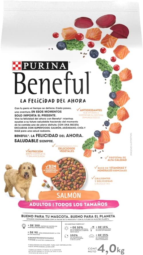 Beneful Purina Adulto Salud Radiante Salmón 4Kg