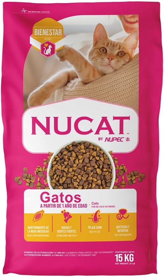 NUCAT 15 Kg Alimento balanceado formulado para gatos