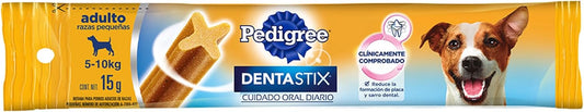 PEDIGREE - Snack para Perros Adultos Dentastix, Razas Pequeñas, Cuidado Oral, Pack de 30, 15 gr. c/u.