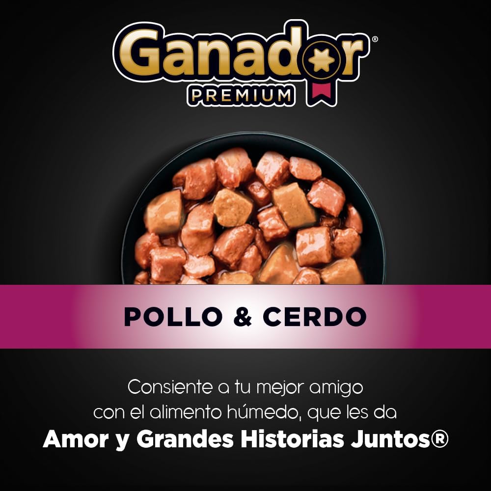 Alimento humedo para Perro Ganador Premium Razas Pequeñas Pollo & Cerdo