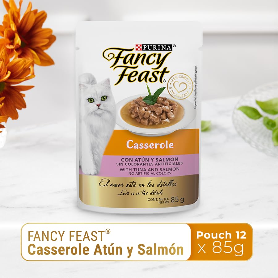 Fancy Feast Casserole Adulto Atún y Salmón 12x85g
