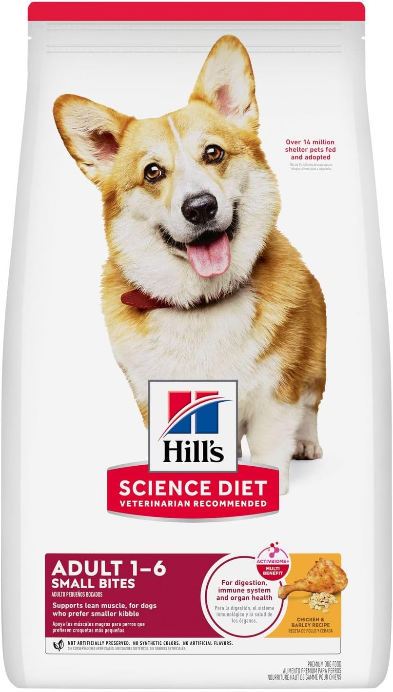 Hill's Science Diet Small Bites, Croquetas para Perro Adulto De Raza Pequeña Bocados Pequeños, Sabor Pollo 2Kg