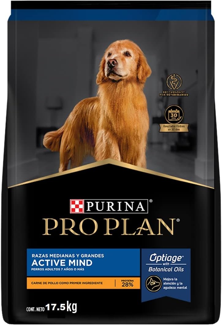 Purina Pro Plan Active Mind Adulto Raza Mediana Sabor Pollo 17.5Kg