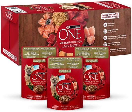 Purina One Adulto Todos los Tamaños Multi Proteinas Sabor Pollo y Carne 24pack de 85g