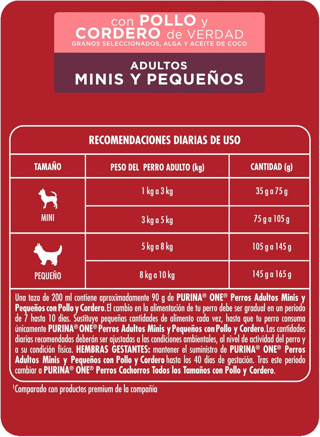 Purina One Adulto Raza Minis y Pequeños Sabor Pollo y Cordero 7Kg