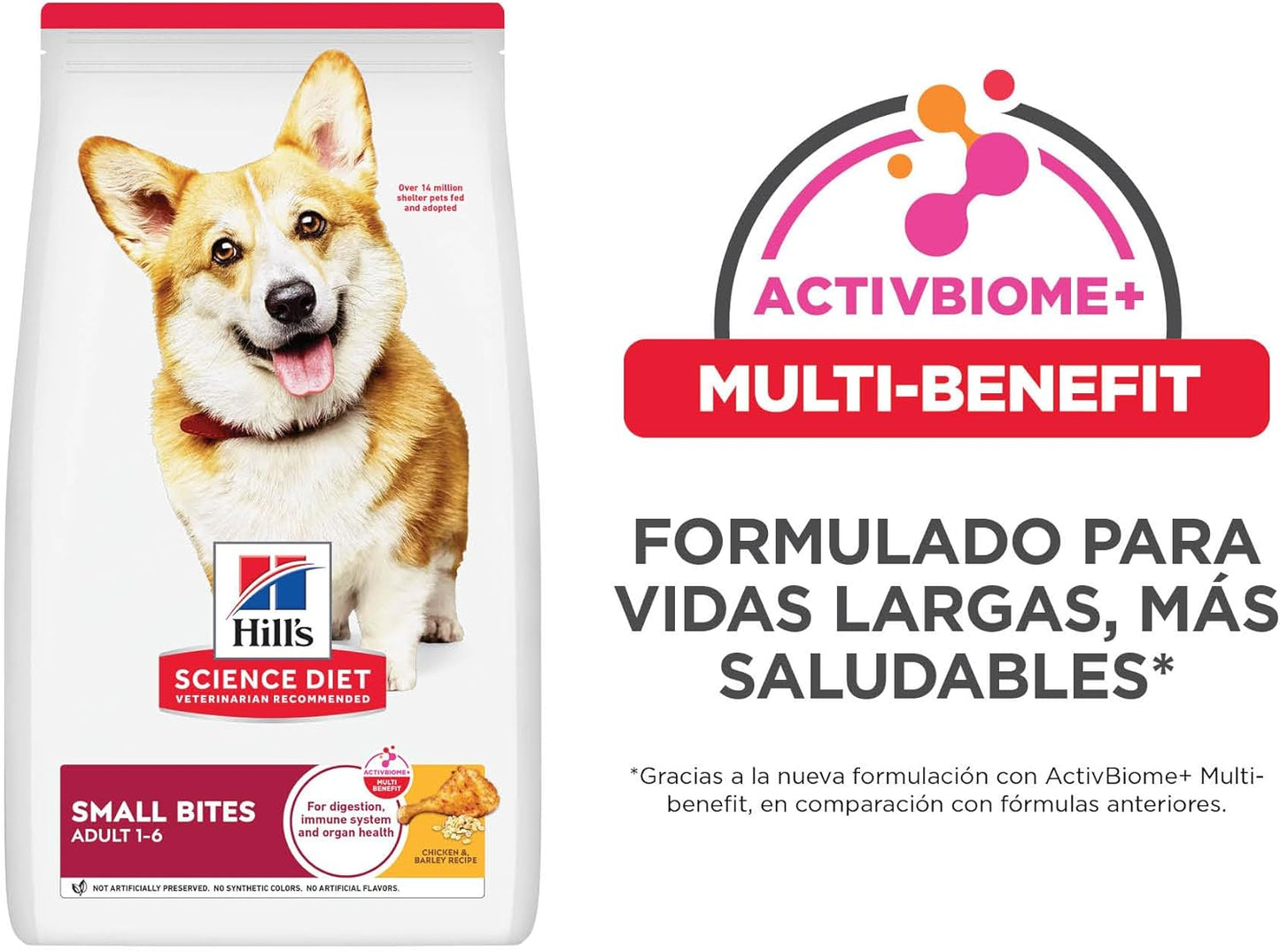 Hill's Science Diet Small Bites, Croquetas para Perro Adulto De Raza Pequeña Bocados Pequeños, Sabor Pollo 2Kg