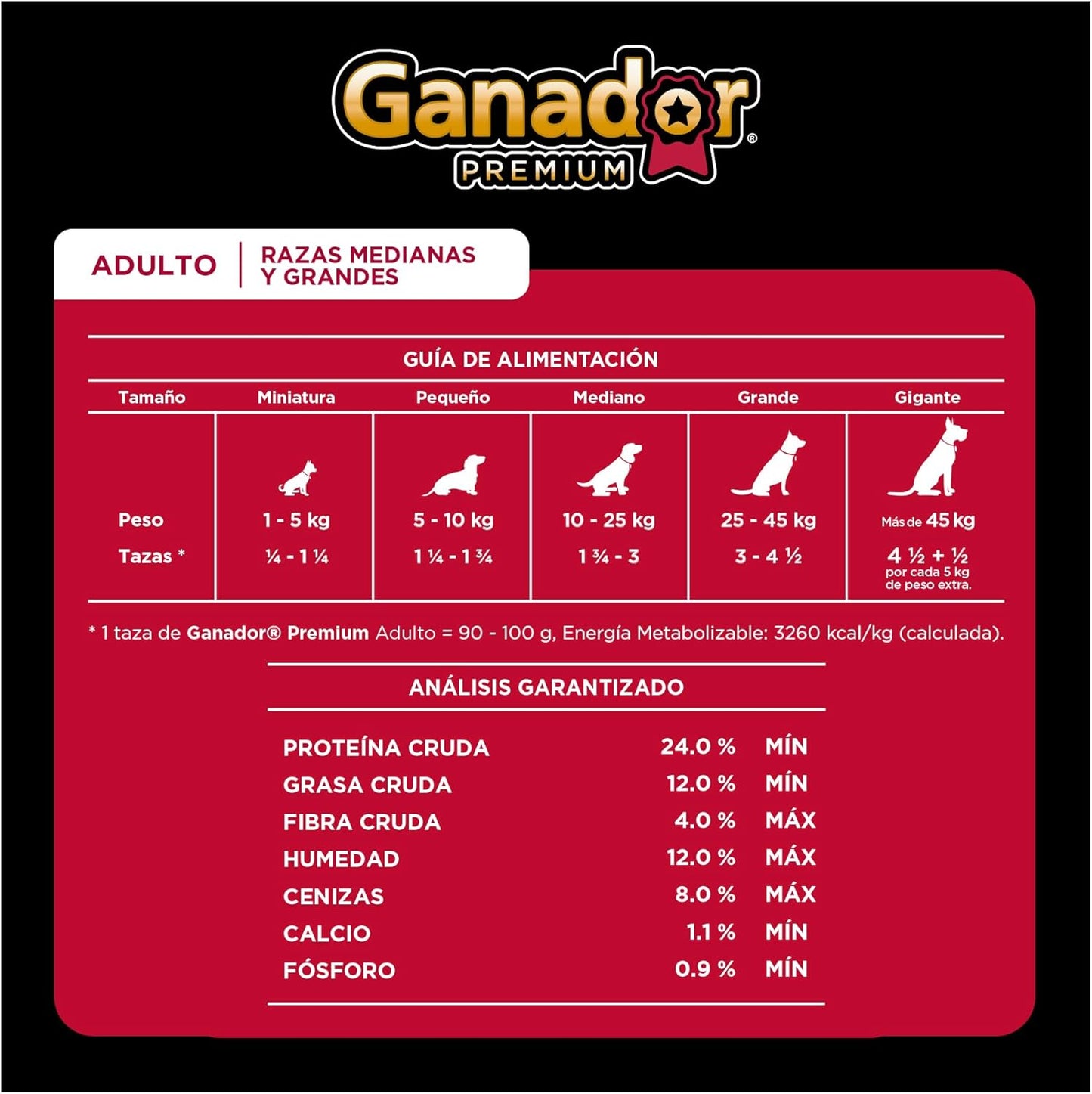 Alimento seco para Perro Ganador Premium 15kg