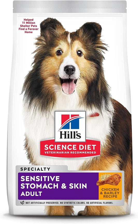 Hill's Science Diet Sensitive Skin & Stomach, Croquetas para Perro Adulto para Piel Y Estomago Sensible Sabor Pollo 1.8Kg