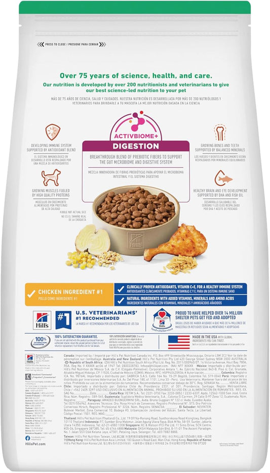 Hill's Science Diet Puppy, Croquetas para Perro Cachorro Raza Grande Sabor Pollo 12.5Kg