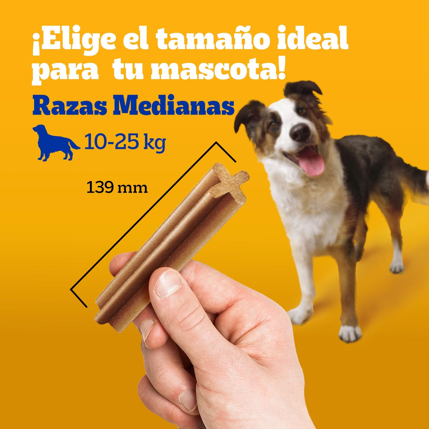 Pedigree - DENTASTIX, Snack para Perros Adultos, 7 Piezas, Cuidado Oral, Limpieza Dental, Combate el Sarro