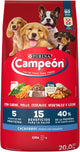 Purina Campeón Cachorro Todos los tamaños Sabor Carne, Pollo y Cereales 20Kg