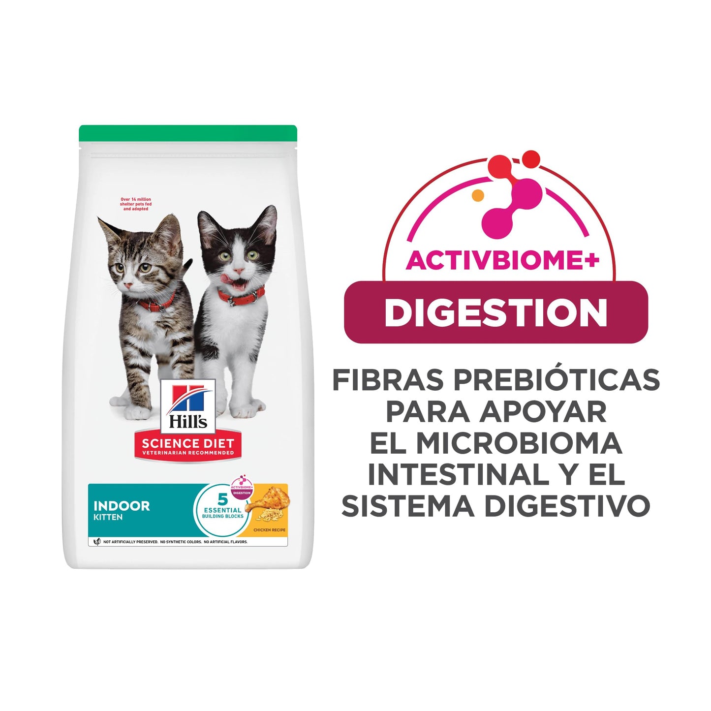 Hill's Science Diet Kitten Indoor, Croquetas para Gatito De Interior, Sabor Pollo 1.6Kg