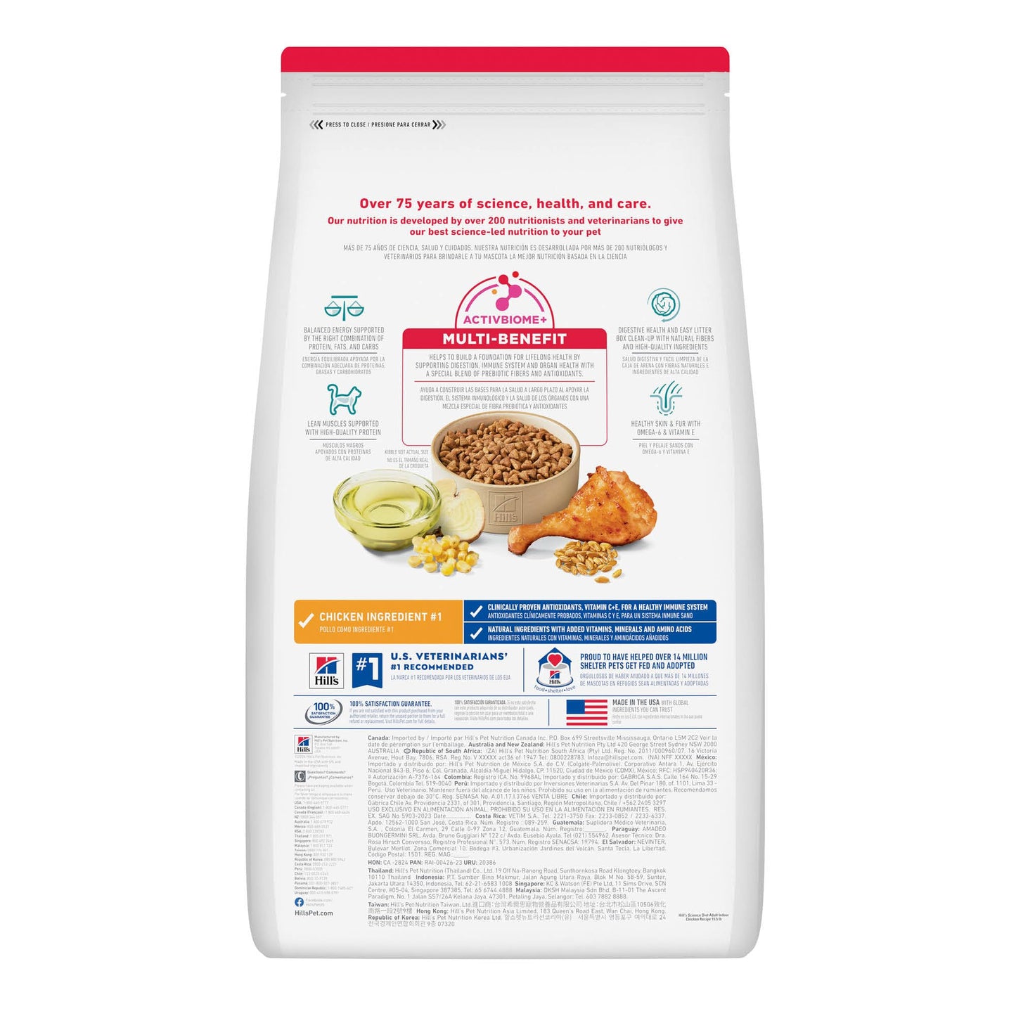 Hill's Science Diet Indoor, Croquetas para Gato Adulto De Interiores Sabor Pollo 7Kg